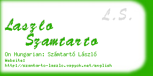 laszlo szamtarto business card